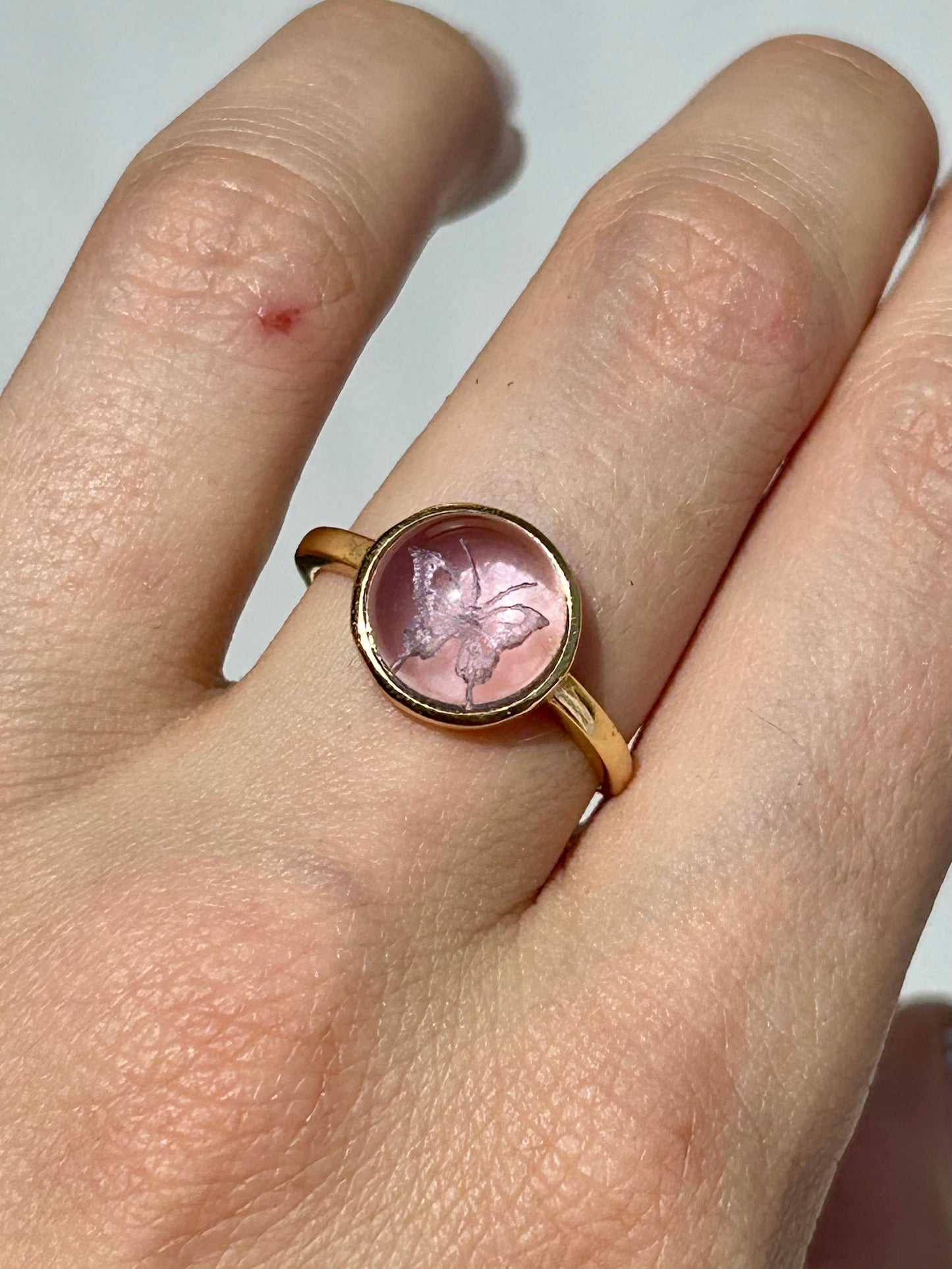Amethyst Ring - Schmetterling