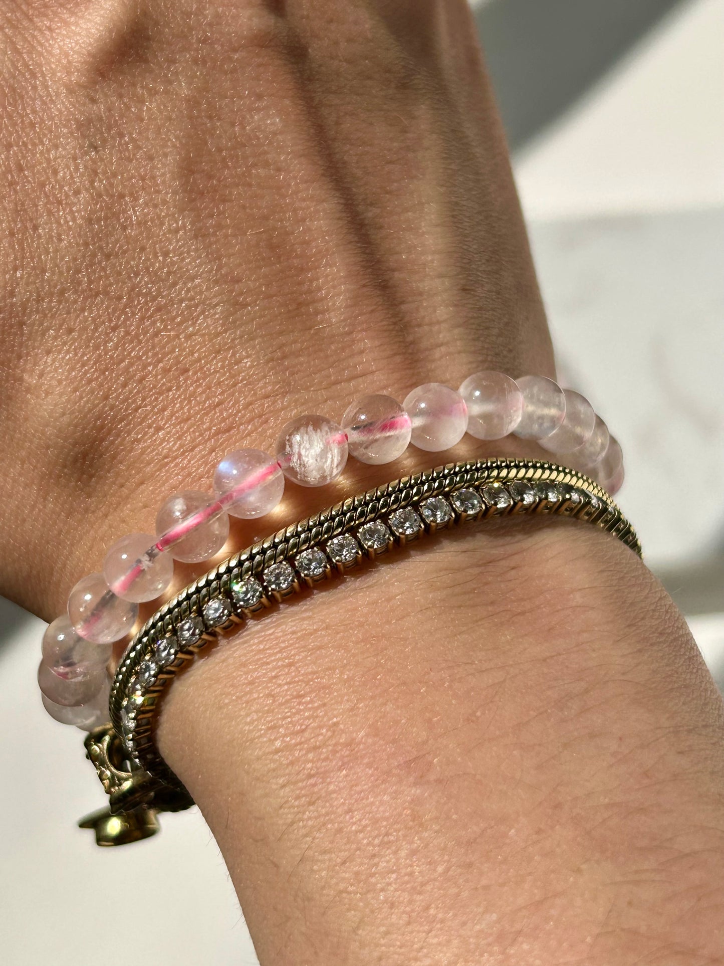 HQ Pinker Mondstein Armband - 6mm