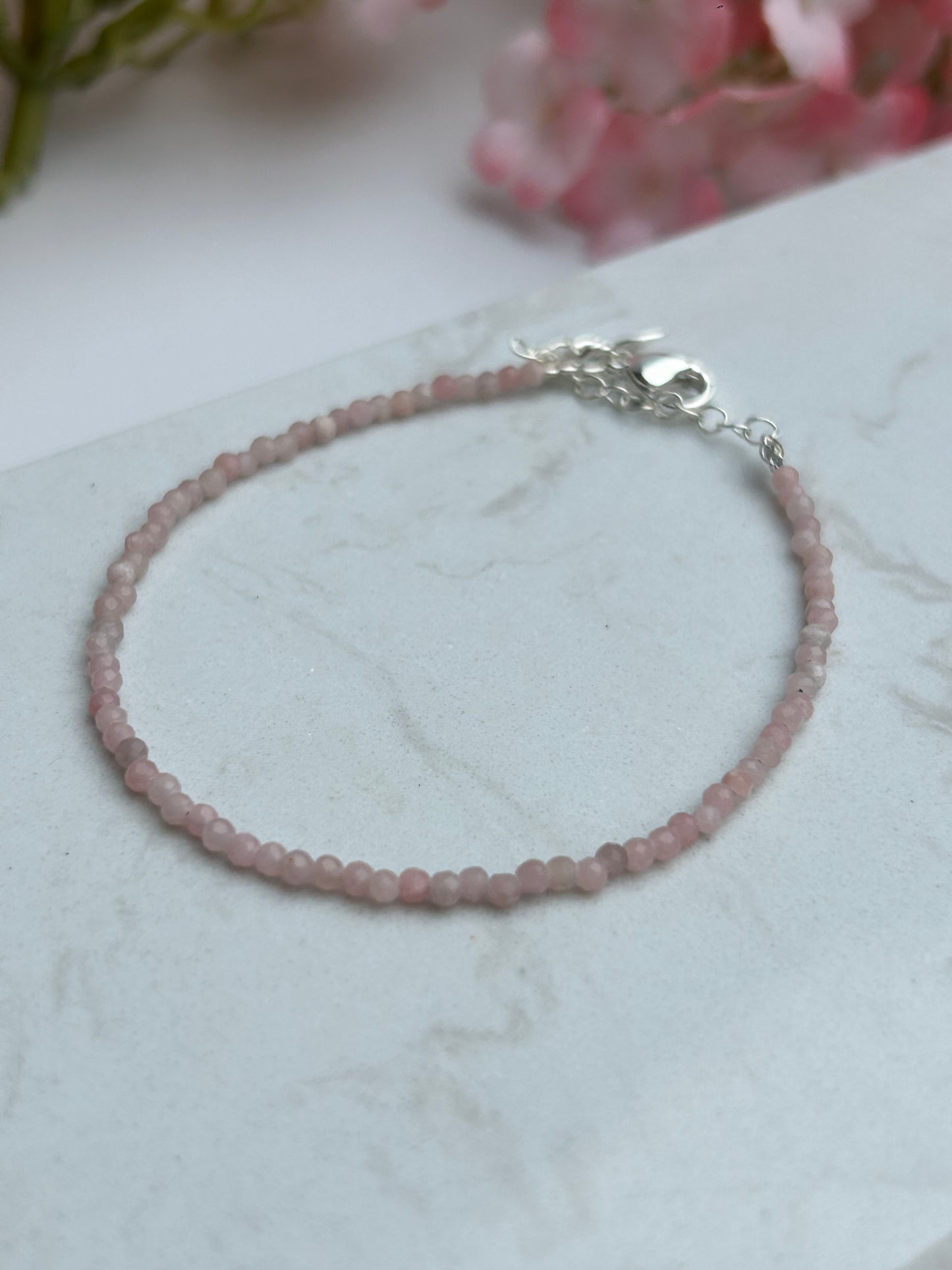Pinker Opal Armband - Facettiert