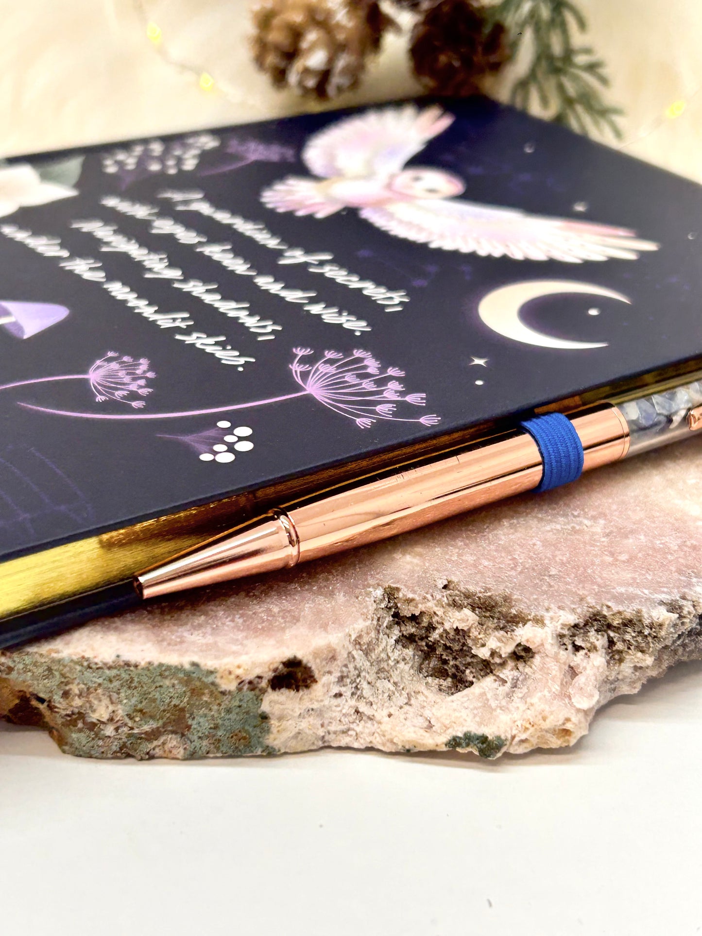 Night Owl - Notizbuch mit Sodalith Stift