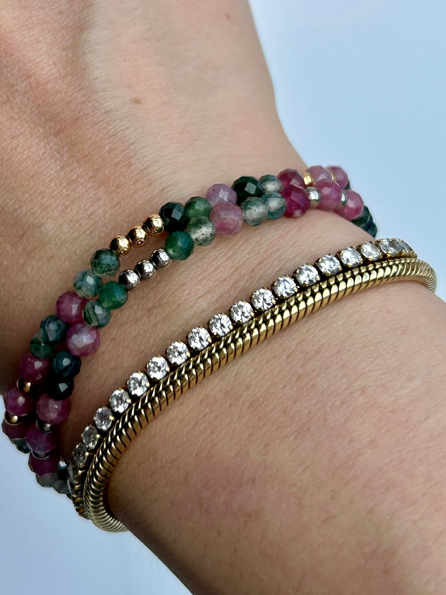 Moosachat - Turmalin Armband - Handmade Summer Kollektion