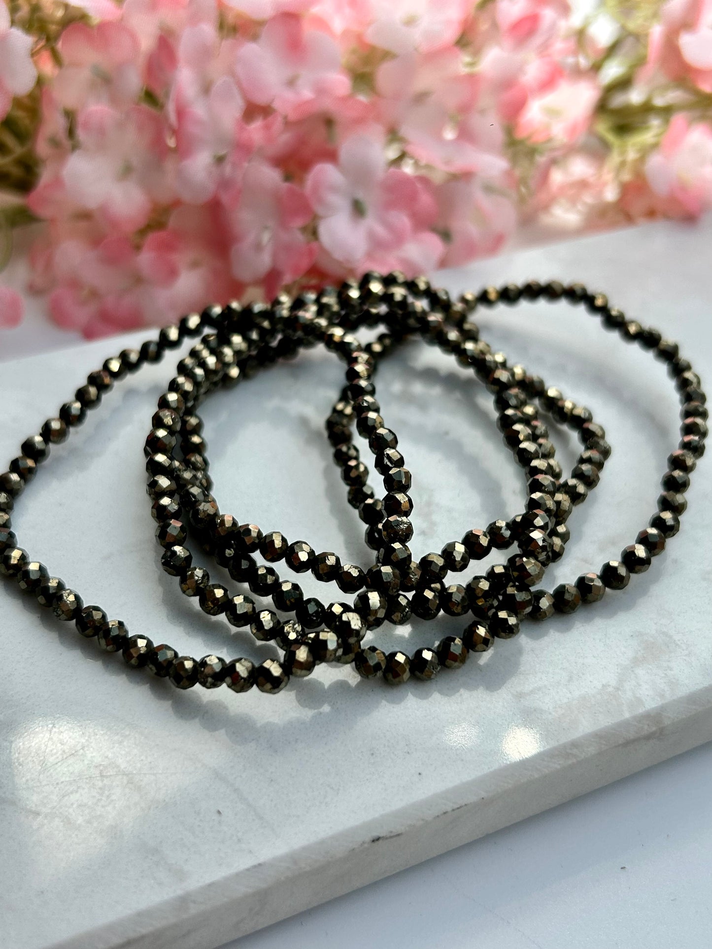 Pyrit Armband Facettiert