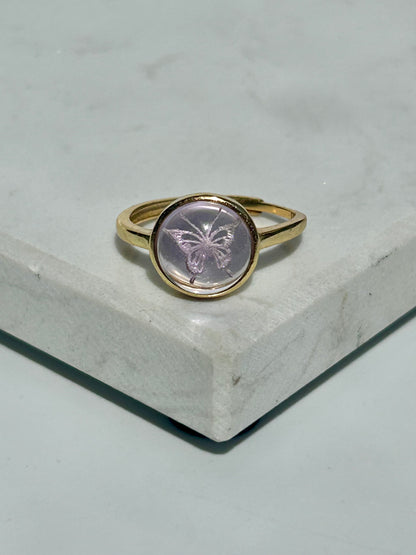 Amethyst Ring - Schmetterling