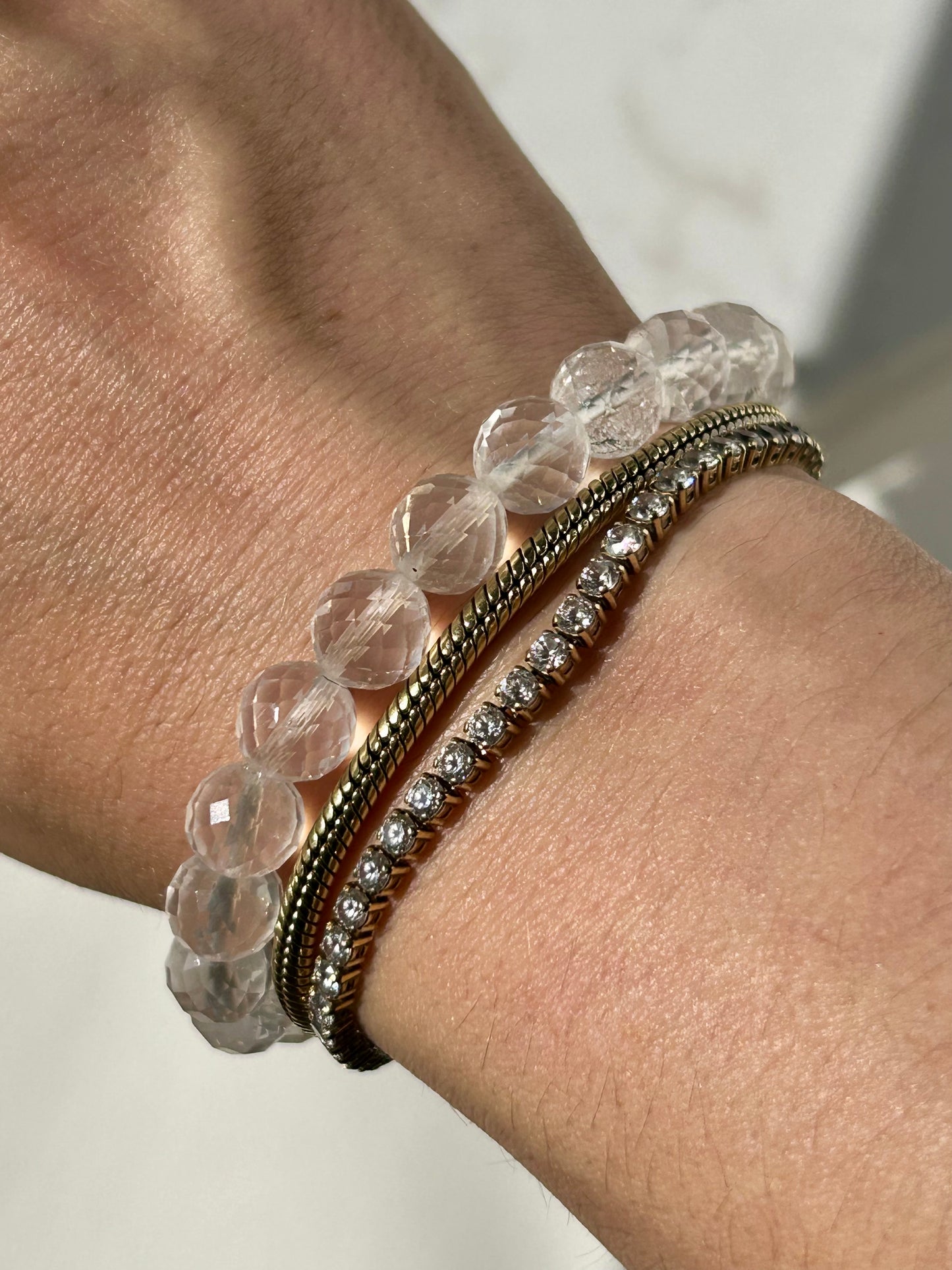 Bergkristall Armband - Facettiert - 8mm