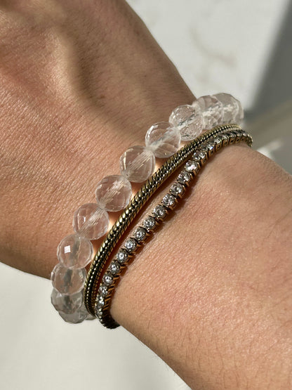 Bergkristall Armband - Facettiert - 8mm