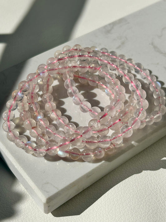 HQ Pinker Mondstein Armband - 6mm