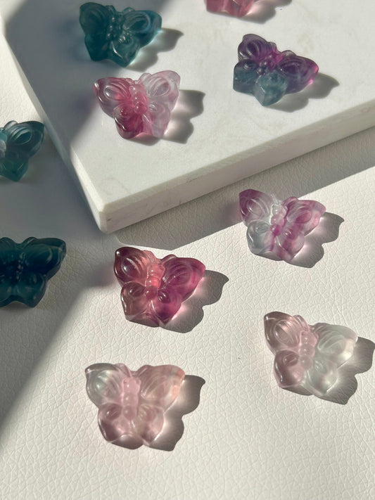 Schmetterling - Fluorit Mini Carving