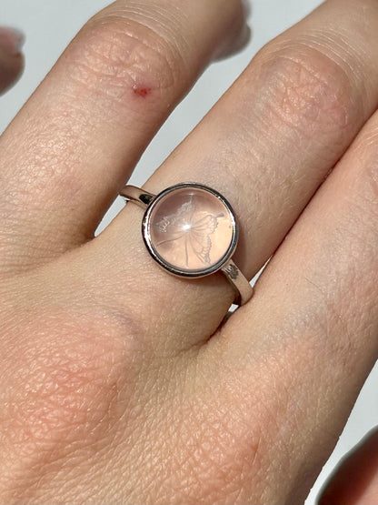 Bergkristall Ring - Schmetterling