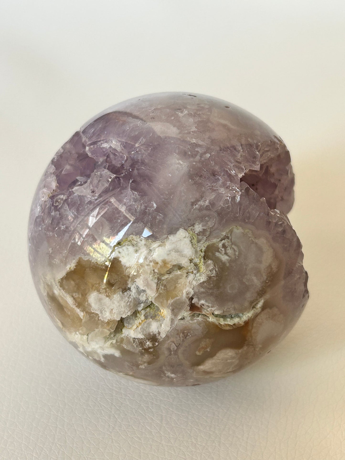 Blumenachat X Amethyst Kugel - A