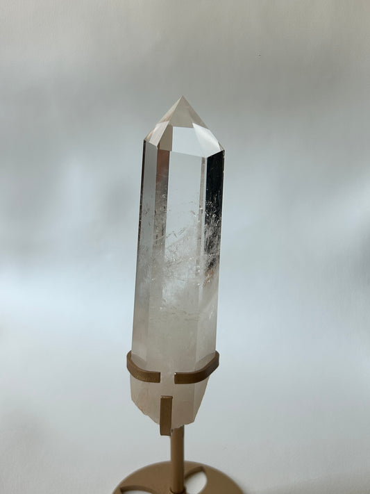 HQ Bergkristall Spitze mit Halterung - A