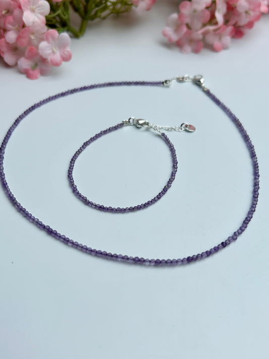 Amethyst Kette - Facettiert