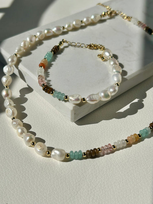 Bohemian Elegance Set - Armband + Kette