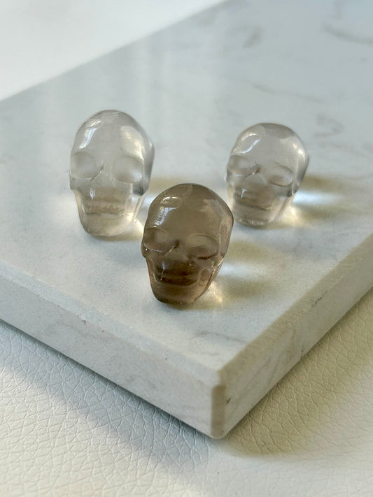 Schädel - Rauchquarz Mini Carving