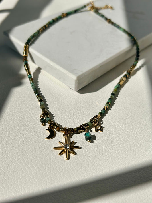 Bohemian Starlight Kette - Türkis