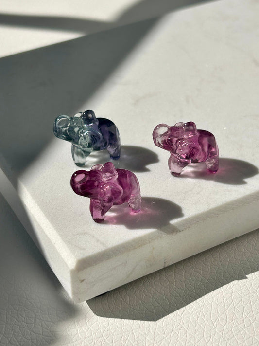 Elefant - Fluorit Mini Carving
