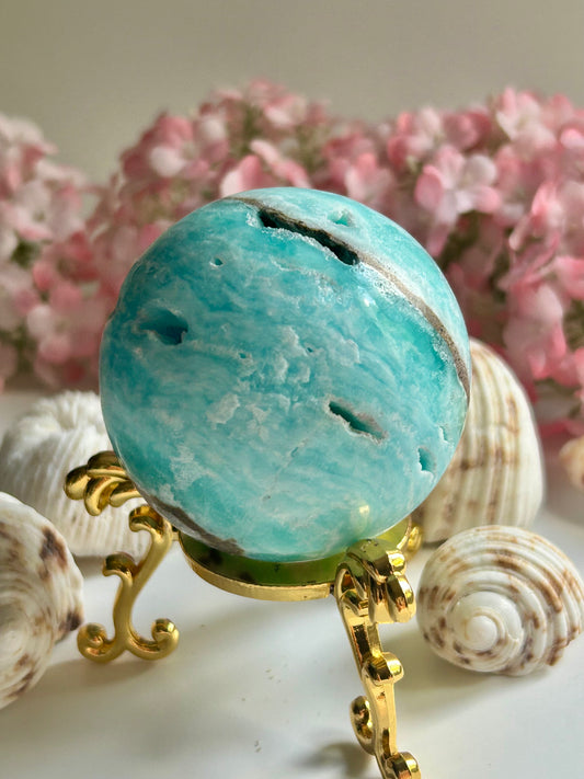 Blaue Aragonit Kugel 101AR