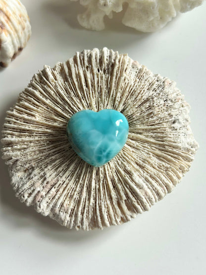 Larimar Herz B - Gebohrt
