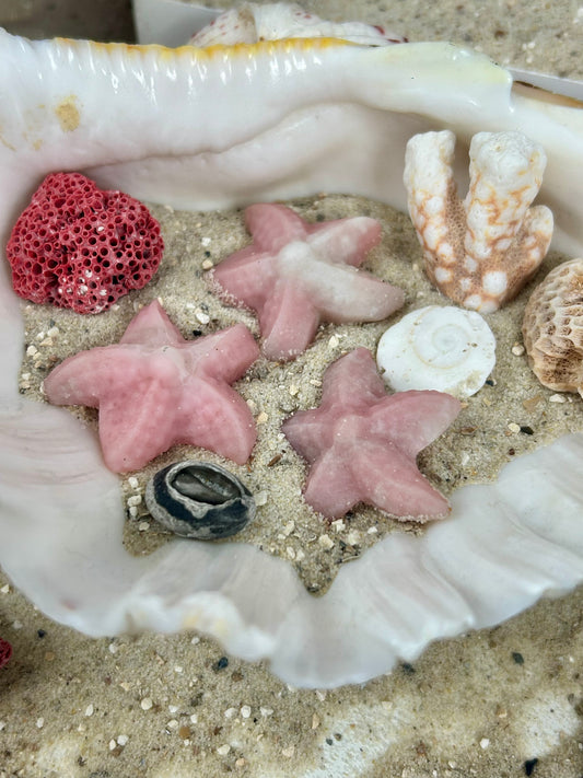 Seestern aus Pinkem Opal