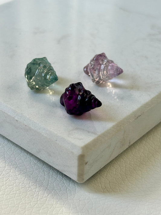 Schnecke - Fluorit Mini Carving