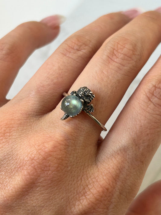 Labradorit Drachen Ring