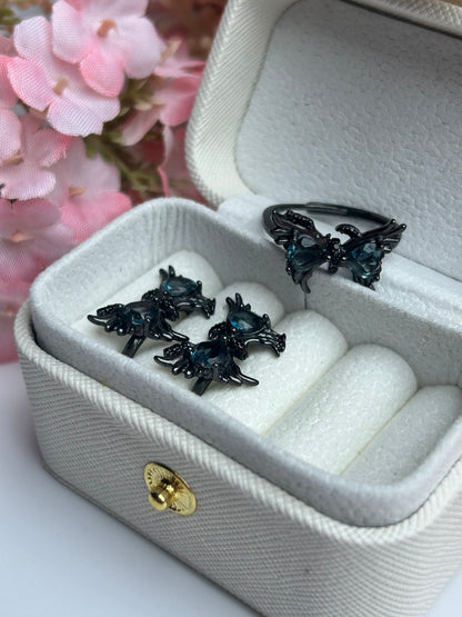 Schmetterlingsring - 925 Silber - Topas