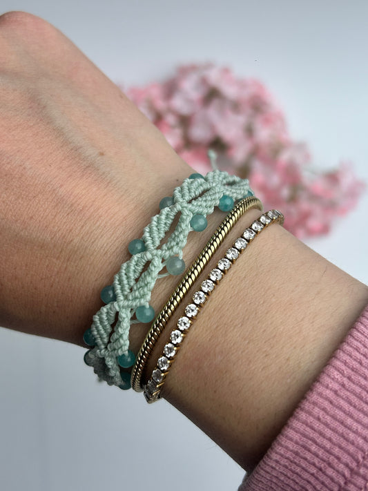 Armband 'phýō' - Amazonit