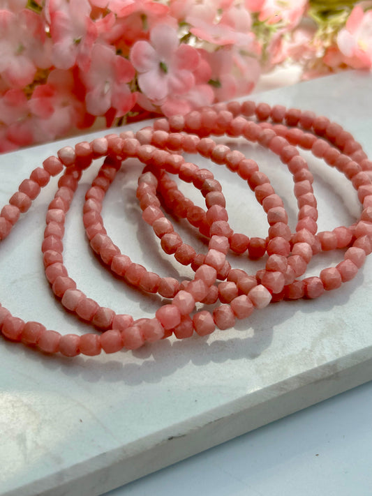 Pinker Opal Armband - Facettiert