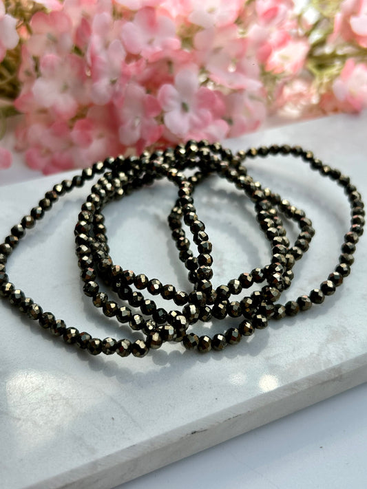 Pyrit Armband  Facettiert