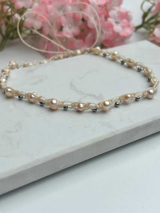 Choker - Süßwasserperlen - Handmade Summer Collection