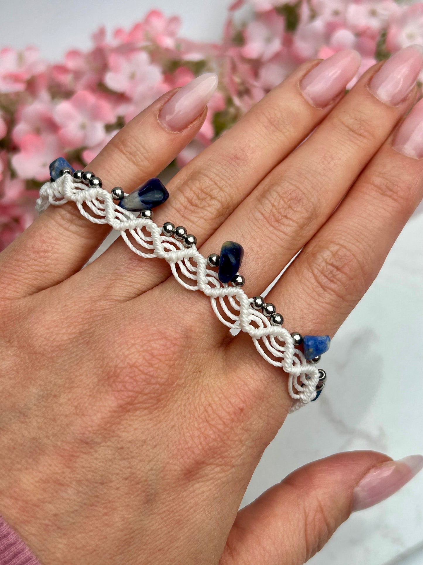 Fußkettchen - Sodalith - Handmade Summer Collection