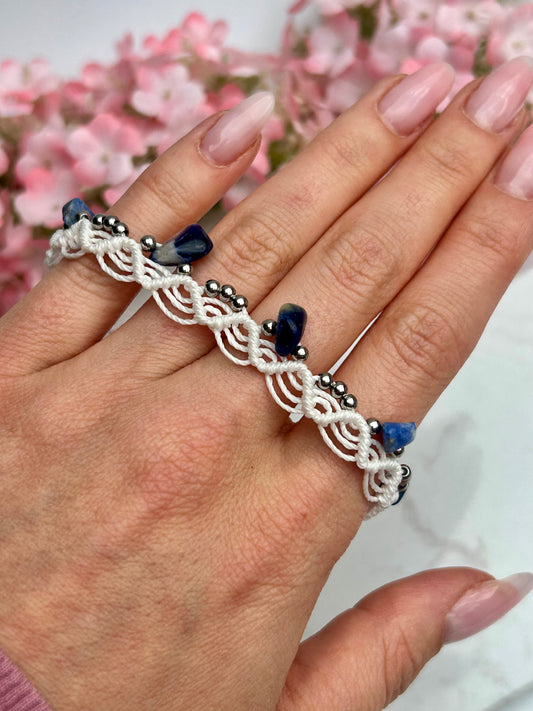 Fußkettchen - Sodalith - Handmade Summer Collection